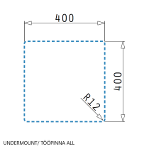 Valamu Pyramis Astris Colora 40x40 vask