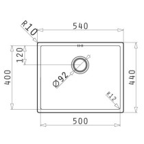 Sink Pyramis Astris 50x40 copper