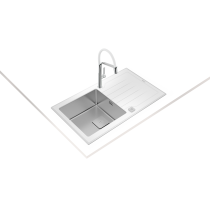 Sink Teka Diamond RS15 1B 1D white