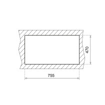 Sink Comfor 45 B-TG onyks