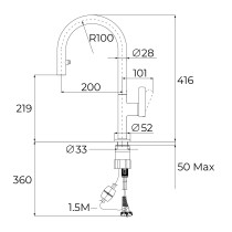 Sink tap Teka Oval 9382