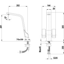 Sink tap Teka ICT 915 brass