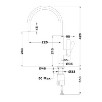 Sink Tap Teka FOT 995 Chrome