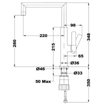 Faucet Teka FOT 990 chrome