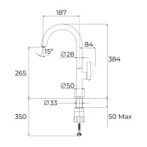 Sink tap Teka Oval 915