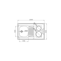 Sink with 2 cooker (MKZ100D, MKB100)