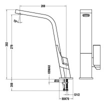 Sink Tap Teka IC915 ICON black