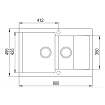 Sink Teka Clivo 60 B-TQ, onyx