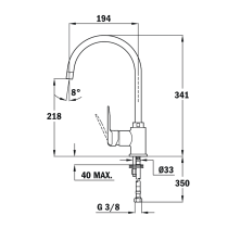 Sink Tap Teka IN 995 INCA, white