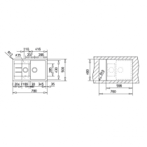 Sink Teka Astral 60B-TG aluminium