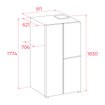 Side-by-side fridge