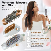 Hot air styler ProfiCare, white-rosé