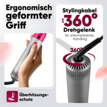 Hot air styler ProfiCare, gray-pink