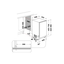 Integreeritav nõudepesumasin Whirlpool Kitchen Only WH6IB10BS7LA0