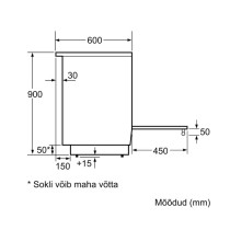 Induktsioonpliit Bosch HLN39A060U must