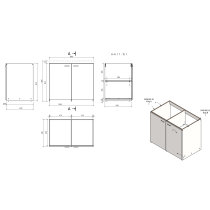 Minikitchen with sink and dual induction hob