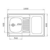 Minikitchen with ceramic hob MKZ100