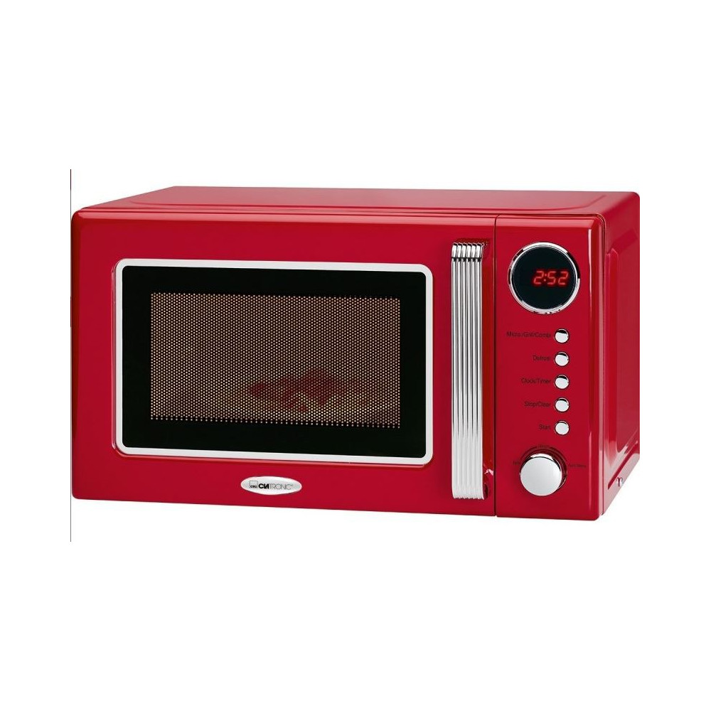 Retro Microwave With Grill Clatronic MWG790R red