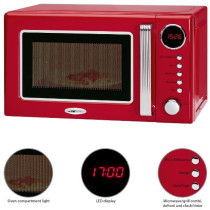 Retro Microwave With Grill Clatronic MWG790R red