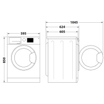 Washing machine with dryer Hotpoint-Ariston NDD11725DAEE