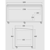 Freezer with glass lid Scandomestic SIF700C