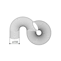 Painduv ventilatsiooni toru Faber D 150 mm, 1,5 m