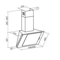 Cooker hood Eleyus VTN L15 200 50BL