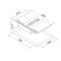 Induction hob with integrated hood Teka AFF 87601 MST BK