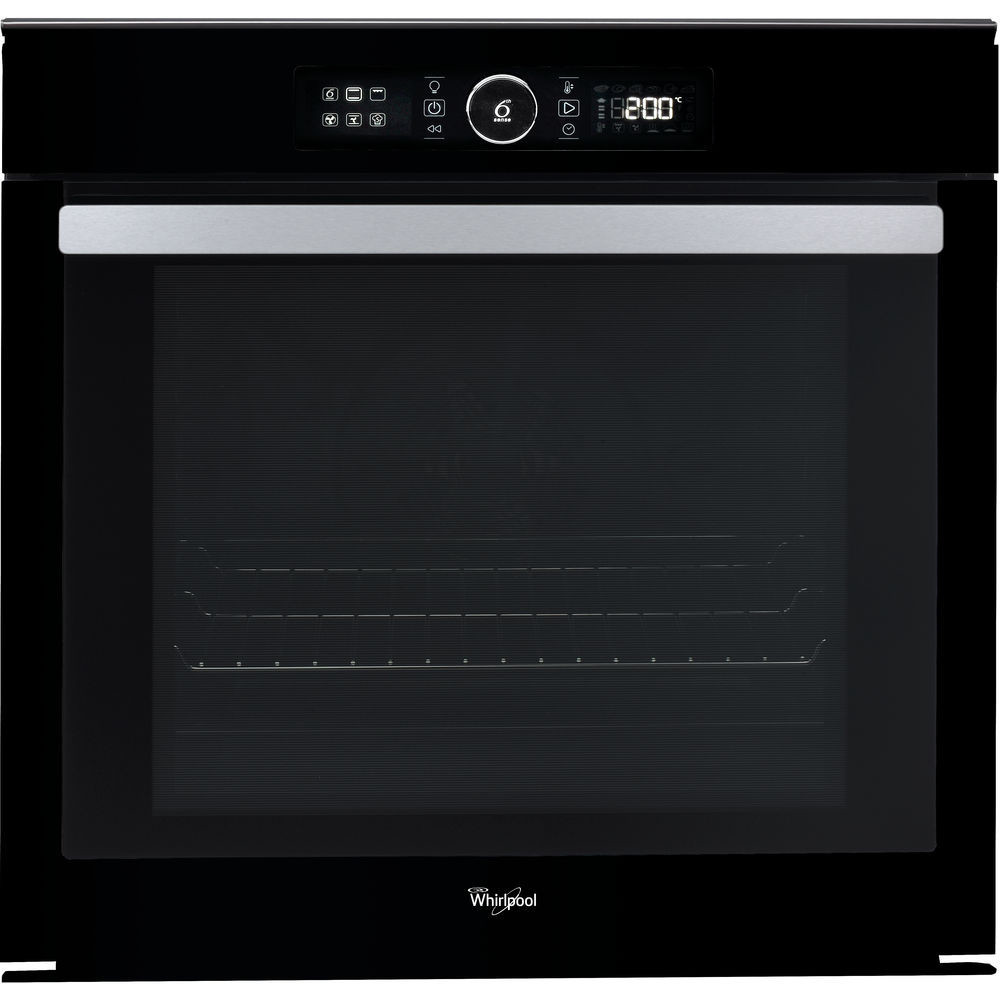 Whirlpool built in electric oven: black color, self cleaning - AKZM 8480 NB