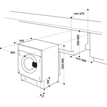 Integreeritav kuivatiga pesumasin Whirlpool BIWDWG751482