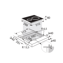 Induction hob Brandt BPI1621UB