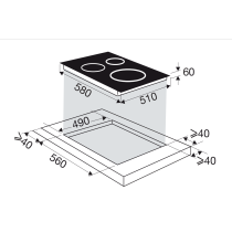 Built in hob Brandt BPI164DUW