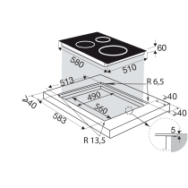 Built in hob Brandt BPI164DUW