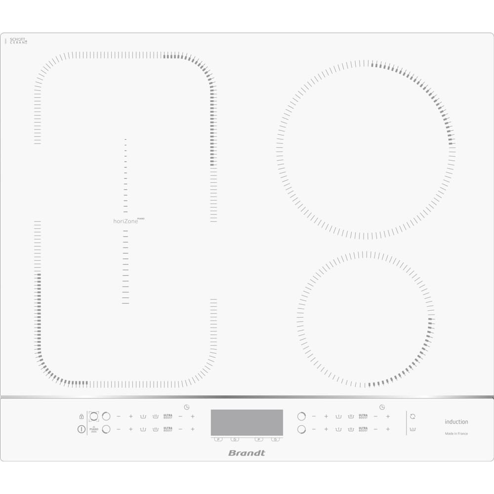 Built-in induction hob Brandt BPI164HSW