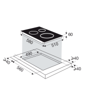 Induction hob Brandt BPI6321X