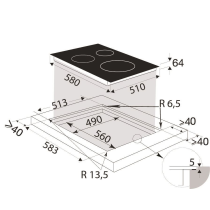 Induction hob Brandt BPI6321X