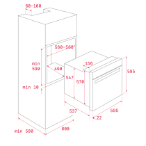 Integreeritav ahi Teka HLB8400BK must