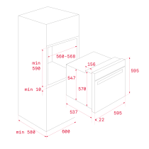 Integreeritav ahi Teka HLB8400PBK must