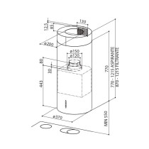 Õhupuhastaja Faber Cylindra Isola EVO PLUS WH Gloss A37