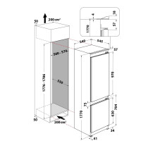 Integreeritav külmik Indesit INC18T111