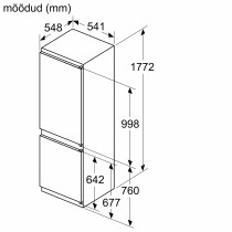 Integreeritav külmik Bosch KIN86NSE0