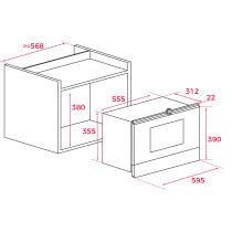 Built-in microwave oven Teka MWR22BI anthracite