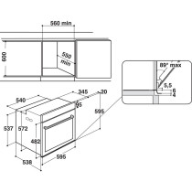 Integreeritav ahi Whirlpool W9OM24S1PBSS