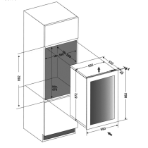 Integreeritav veinikülmik Dunavox DVN-44.120DB.TO Noble