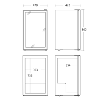 Vitriinkülmik Scandomestic DC98BB