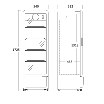Vitriinkülmik Scandomestic DC280BD