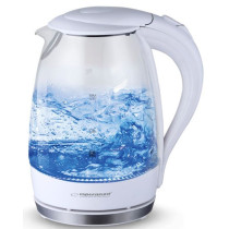 Eletric kettle Salto Angel glass with led light Esperanza, white
