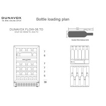 Kaetava uksega veinikülmik Dunavox DAUF-38.100DOP.TO