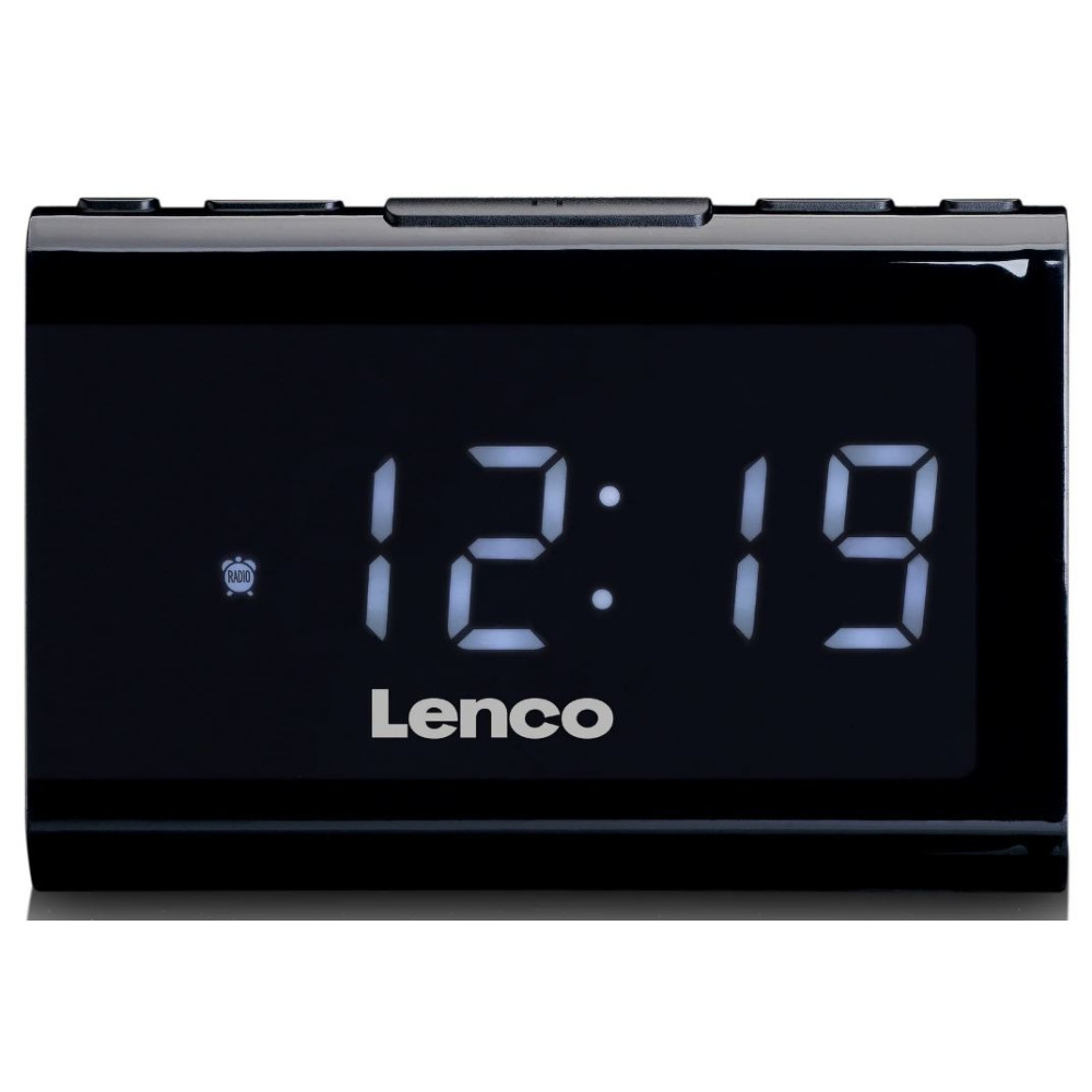 Clock radio with USB player and USB charger Lenco CR525BK