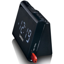 Clock radio with USB player and USB charger Lenco CR525BK